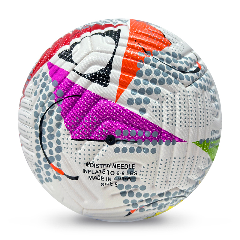 High Quality Size 5 Soccer Ball Machine-Sewn PVC with Print Logo for Sports Training Leisure Competitive Matches,Blue Arc Sports