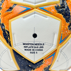 2025 High Quality Customized PU Foam Leather Football Ball Size 5 Popular Design for Sports Matches Training,Blue Arc Sports