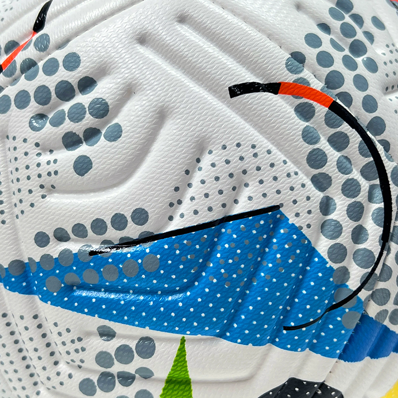 High Quality Size 5 Soccer Ball Machine-Sewn PVC with Print Logo for Sports Training Leisure Competitive Matches,Blue Arc Sports