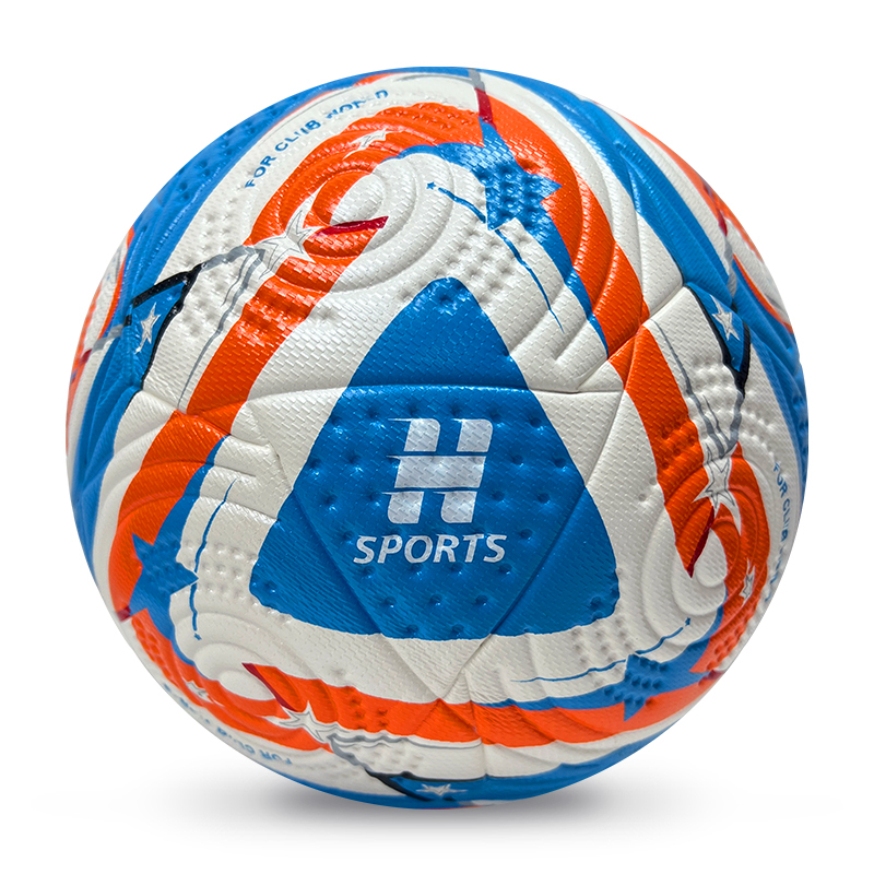 2025 High Quality Customized PU Foam Leather Football Ball Size 5 Popular Design for Sports Matches Training,Blue Arc Sport