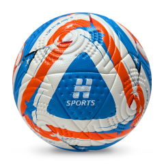 2025 High Quality Customized PU Foam Leather Football Ball Size 5 Popular Design for Sports Matches Training,Blue Arc Sport