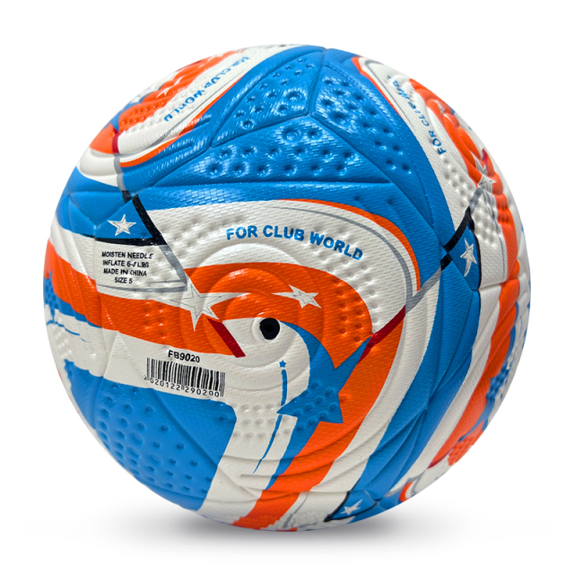 2025 High Quality Customized PU Foam Leather Football Ball Size 5 Popular Design for Sports Matches Training,Blue Arc Sport
