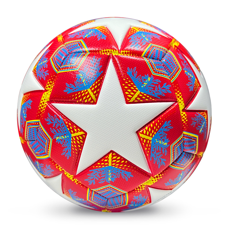 High Quality Size 5 Soccer Ball Machine-Sewn PVC with Print Logo for Sports Training Leisure Competitive Matches,Спортивные мероприятия Blue Arc