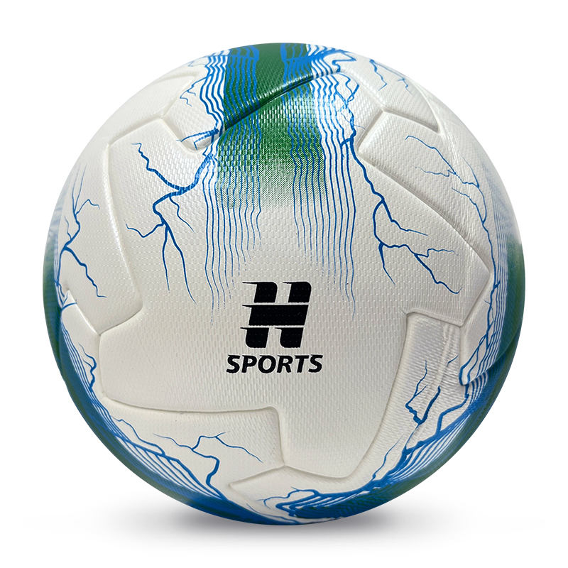 2025 High Quality Customized PU Foam Leather Football Ball Size 5 Popular Design for Sports Matches Training,Blue Arc Sports