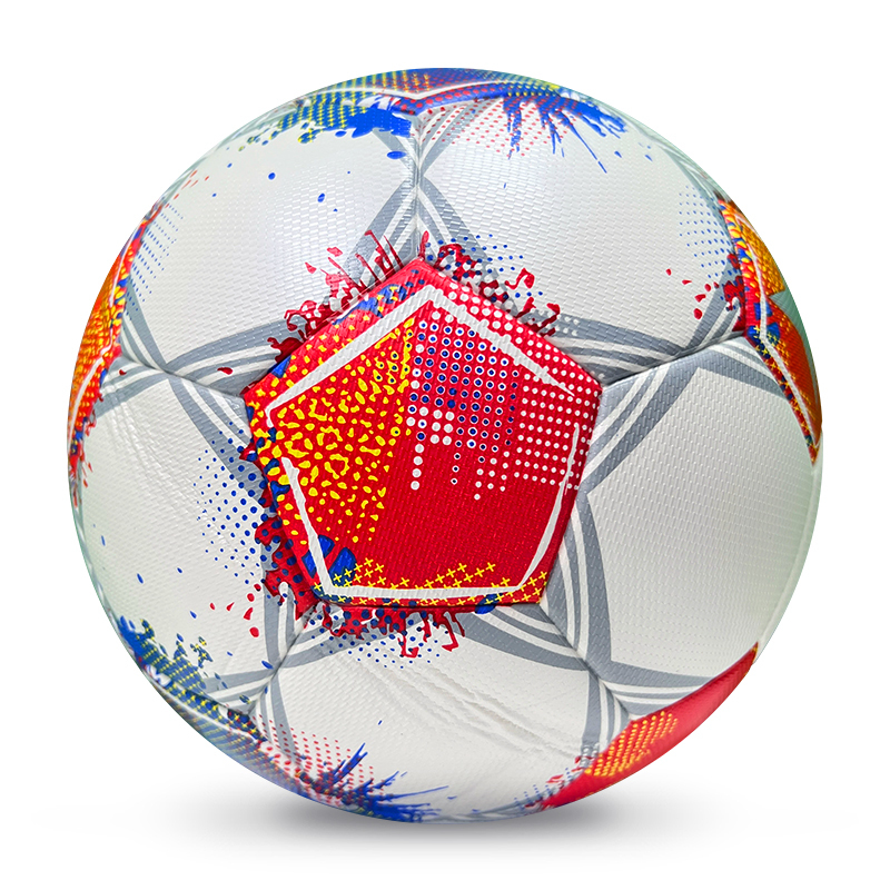 2025 High Quality Customized PU Foam Leather Football Ball Size 5 Popular Design for Sports Matches Training,Blue Arc Sport