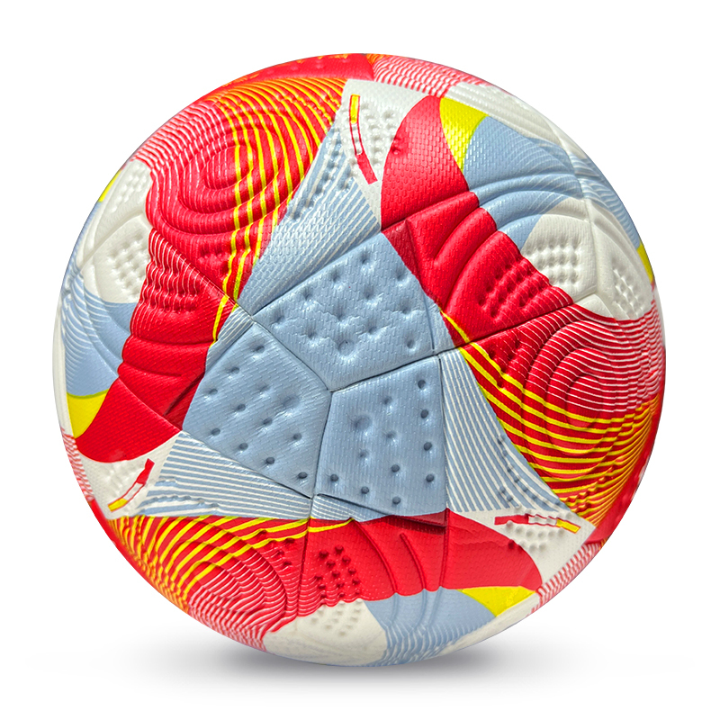 2025 High Quality Customized PU Foam Leather Football Ball Size 5 Popular Design for Sports Matches Training,Blue Arc Sports
