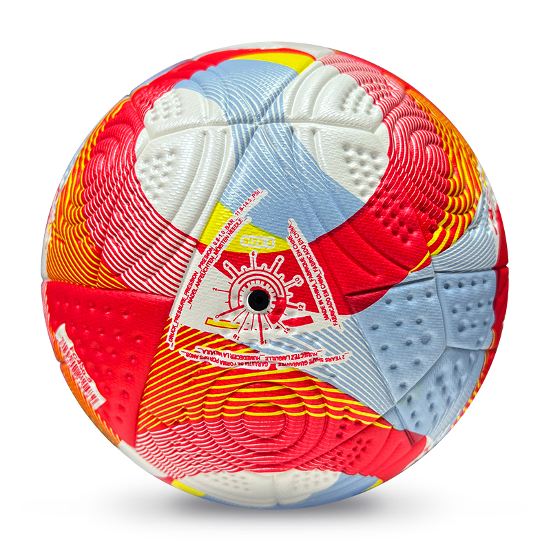 2025 High Quality Customized PU Foam Leather Football Ball Size 5 Popular Design for Sports Matches Training,Blue Arc Sports
