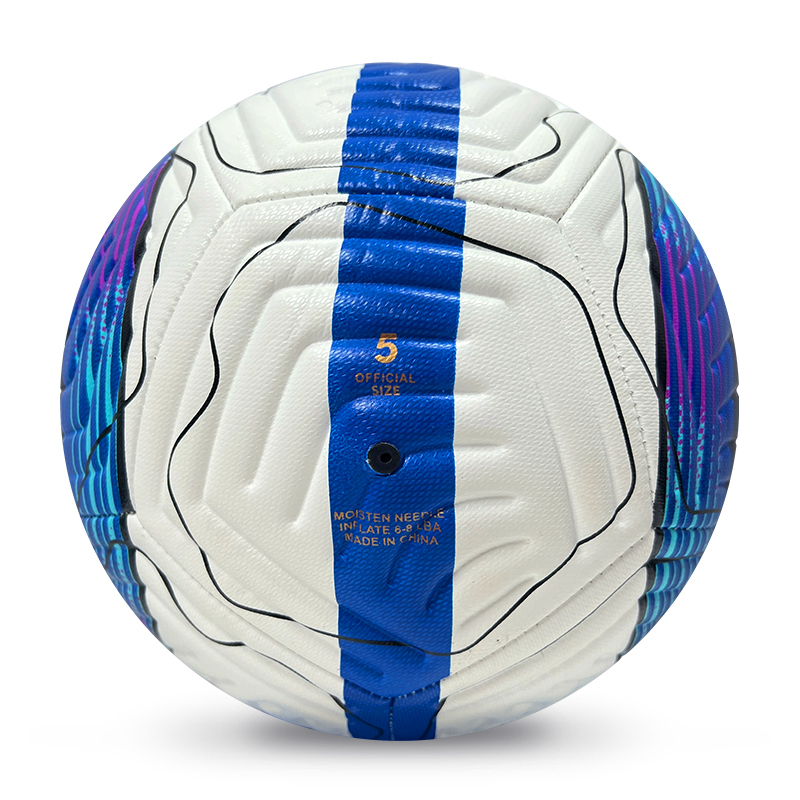 High Quality Size 5 Soccer Ball Machine-Sewn PVC with Print Logo for Sports Training Leisure Competitive Matches,Arc Bleu Sports