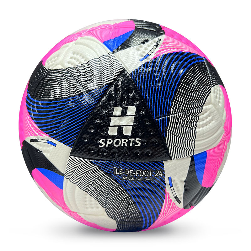 2025 High Quality Customized PU Foam Leather Football Ball Size 5 Popular Design for Sports Matches Training,Blue Arc Sports