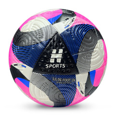 2025 High Quality Customized PU Foam Leather Football Ball Size 5 Popular Design for Sports Matches Training,Blue Arc Sports