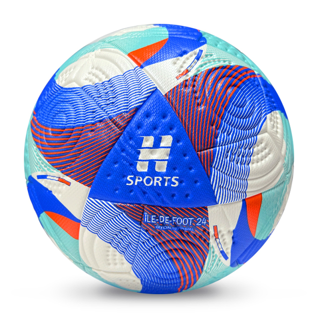 2025 High Quality Customized PU Foam Leather Football Ball Size 5 Popular Design for Sports Matches Training,Blue Arc Sports