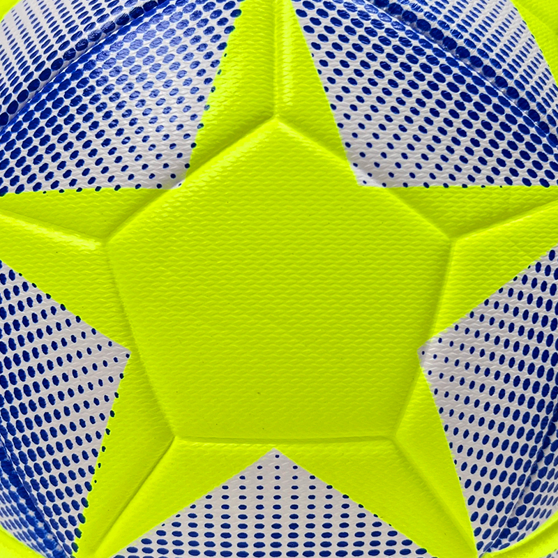 High Quality Size 5 Soccer Ball Machine-Sewn PVC with Print Logo for Sports Training Leisure Competitive Matches,Arc Bleu Sports