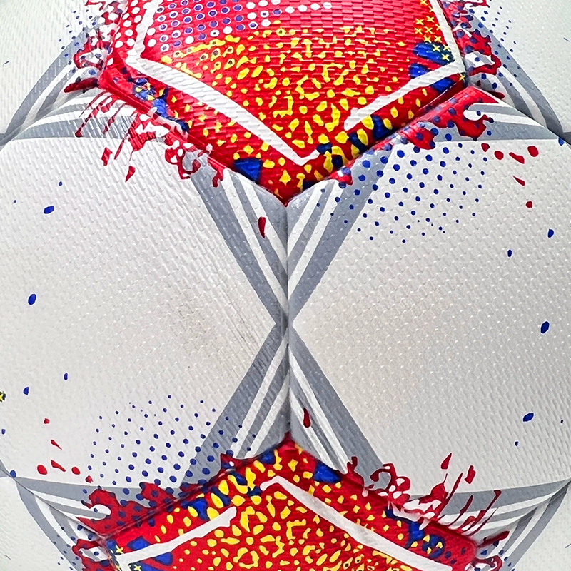 2025 High Quality Customized PU Foam Leather Football Ball Size 5 Popular Design for Sports Matches Training,Blue Arc Sport