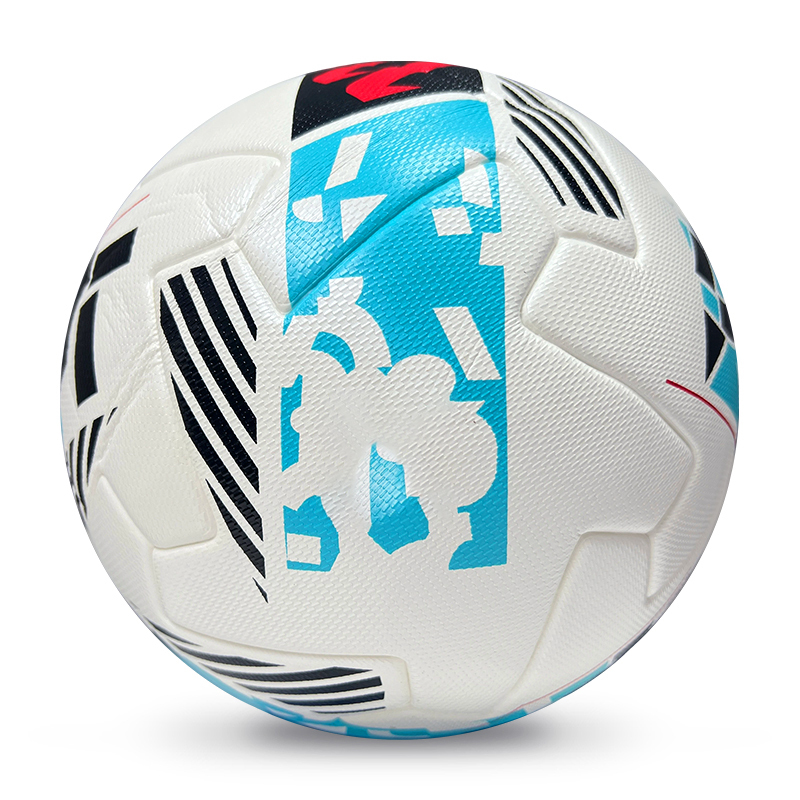2025 High Quality Customized PU Foam Leather Football Ball Size 5 Popular Design for Sports Matches Training,Blue Arc Sports
