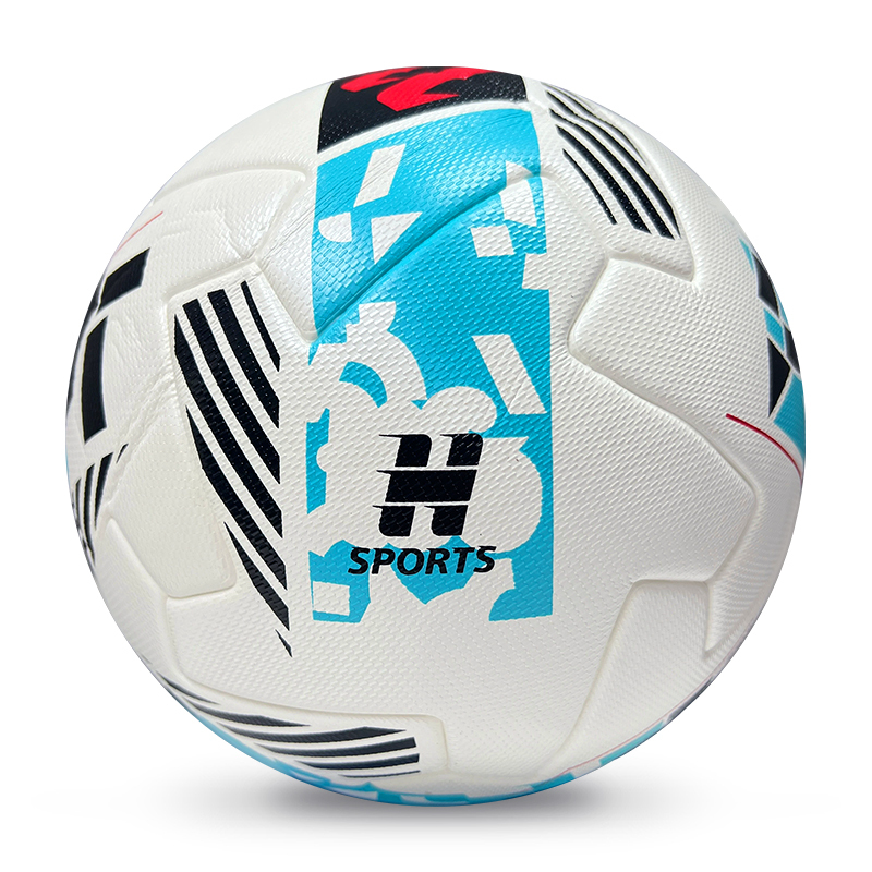 2025 High Quality Customized PU Foam Leather Football Ball Size 5 Popular Design for Sports Matches Training,Blue Arc Sports