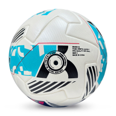 2025 High Quality Customized PU Foam Leather Football Ball Size 5 Popular Design for Sports Matches Training,Blue Arc Sports