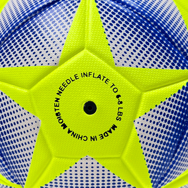 High Quality Size 5 Soccer Ball Machine-Sewn PVC with Print Logo for Sports Training Leisure Competitive Matches,Arc Bleu Sports
