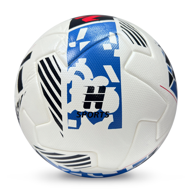 2025 High Quality Customized PU Foam Leather Football Ball Size 5 Popular Design for Sports Matches Training,Blue Arc Sports