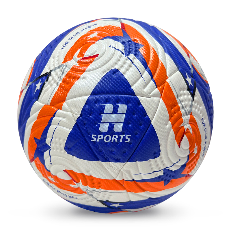 2025 High Quality Customized PU Foam Leather Football Ball Size 5 Popular Design for Sports Matches Training,Blue Arc Sport