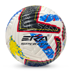 High Quality Size 5 Soccer Ball Machine-Sewn PVC with Print Logo for Sports Training Leisure Competitive Matches,Blue Arc Sports