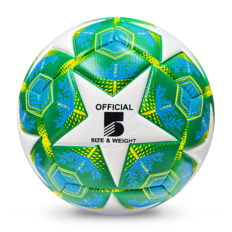 High Quality Size 5 Soccer Ball Machine-Sewn PVC with Print Logo for Sports Training Leisure Competitive Matches,Спортивные мероприятия Blue Arc
