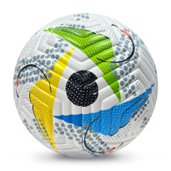 High Quality Size 5 Soccer Ball Machine-Sewn PVC with Print Logo for Sports Training Leisure Competitive Matches,Blue Arc Sports