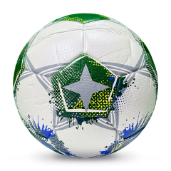 2025 High Quality Customized PU Foam Leather Football Ball Size 5 Popular Design for Sports Matches Training,Blue Arc Sport
