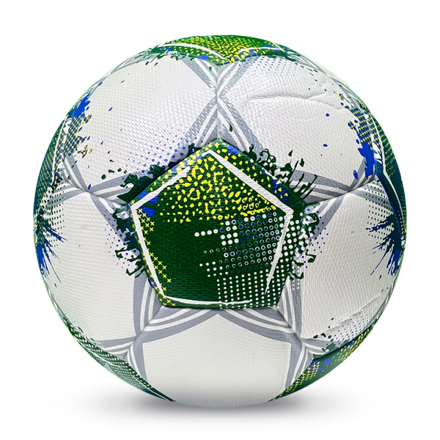 2025 High Quality Customized PU Foam Leather Football Ball Size 5 Popular Design for Sports Matches Training,Blue Arc Sport