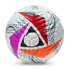 High Quality Size 5 Soccer Ball Machine-Sewn PVC with Print Logo for Sports Training Leisure Competitive Matches,Blue Arc Sports