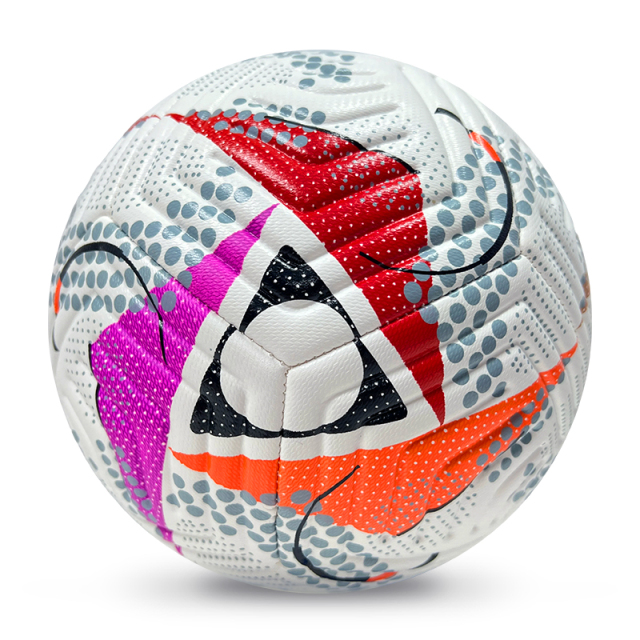 High Quality Size 5 Soccer Ball Machine-Sewn PVC with Print Logo for Sports Training Leisure Competitive Matches,Blue Arc Sports