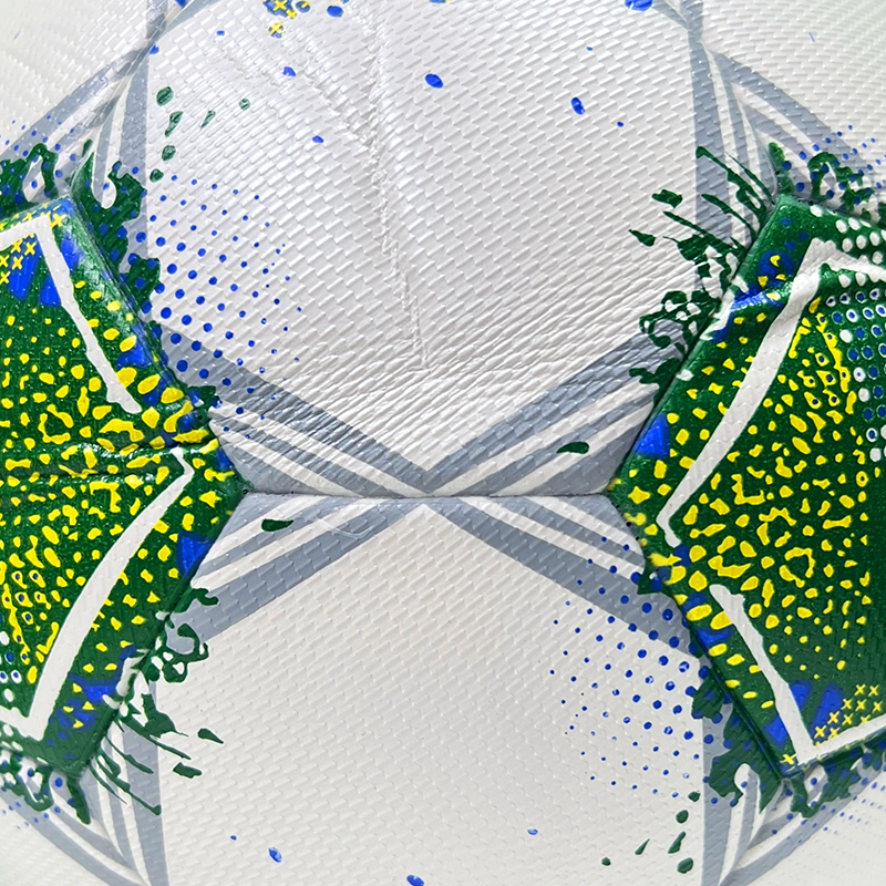 2025 High Quality Customized PU Foam Leather Football Ball Size 5 Popular Design for Sports Matches Training,Blue Arc Sport