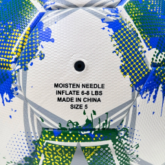 2025 High Quality Customized PU Foam Leather Football Ball Size 5 Popular Design for Sports Matches Training,Blue Arc Sport