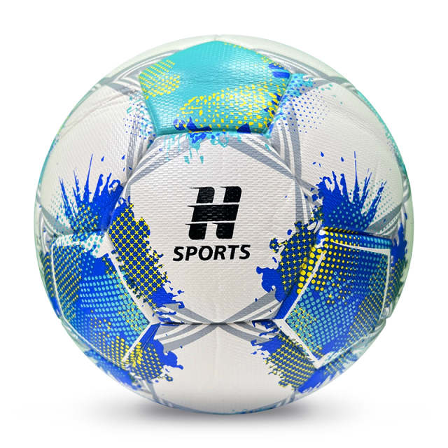 2025 High Quality Customized PU Foam Leather Football Ball Size 5 Popular Design for Sports Matches Training,Blue Arc Sports