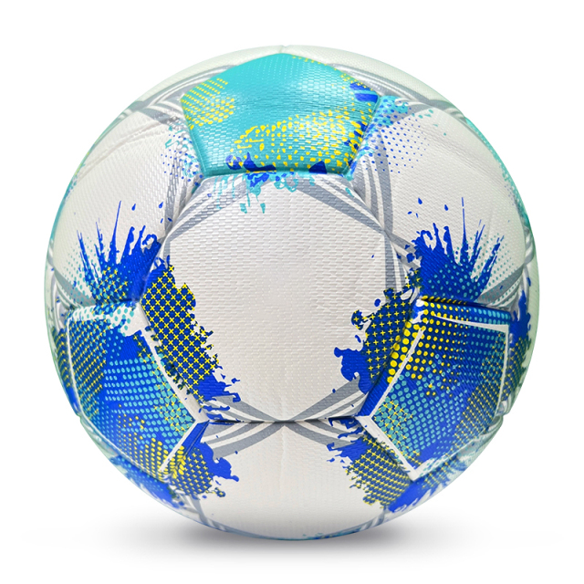 2025 High Quality Customized PU Foam Leather Football Ball Size 5 Popular Design for Sports Matches Training,Blue Arc Sports