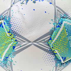 2025 High Quality Customized PU Foam Leather Football Ball Size 5 Popular Design for Sports Matches Training,Blue Arc Sports