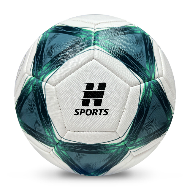 High Quality Size 5 Soccer Ball Machine-Sewn PVC with Print Logo for Sports Training Leisure Competitive Matches,Blue Arc Sports