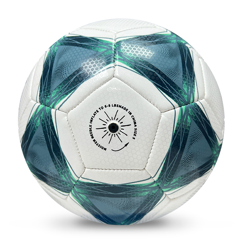 High Quality Size 5 Soccer Ball Machine-Sewn PVC with Print Logo for Sports Training Leisure Competitive Matches,Arc Bleu Sports