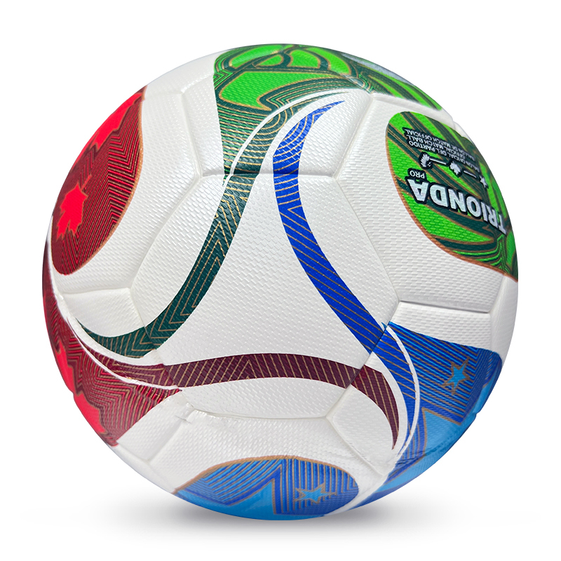 2025 High Quality Customized PU Foam Leather Football Ball Size 5 Popular Design for Sports Matches Training,Blue Arc Sports
