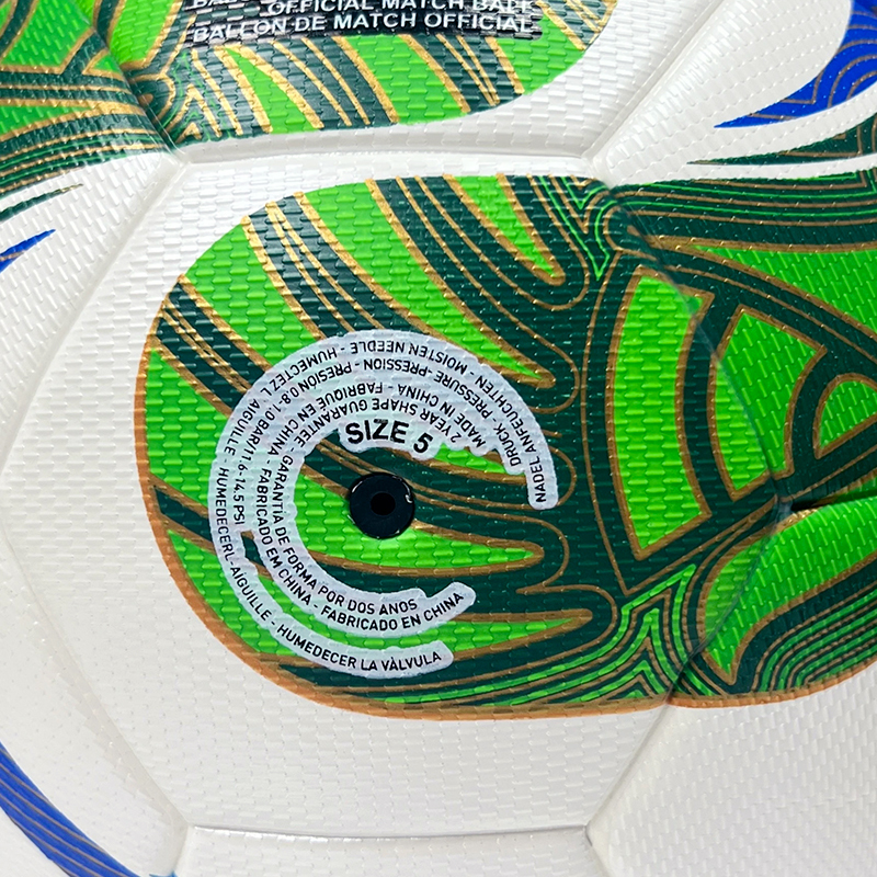 2025 High Quality Customized PU Foam Leather Football Ball Size 5 Popular Design for Sports Matches Training,Blue Arc Sports