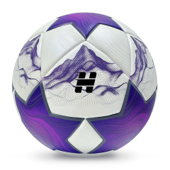2025 High Quality Customized PU Foam Leather Football Ball Size 5 Popular Design for Sports Matches Training,Blue Arc Sports