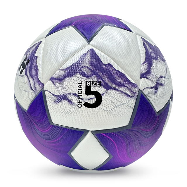 2025 High Quality Customized PU Foam Leather Football Ball Size 5 Popular Design for Sports Matches Training,Blue Arc Sports