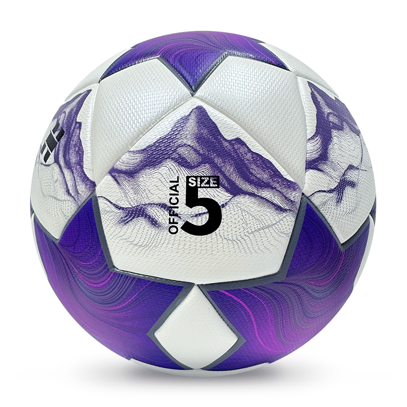 2025 High Quality Customized PU Foam Leather Football Ball Size 5 Popular Design for Sports Matches Training,Blue Arc Sports