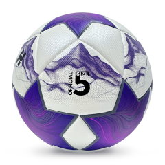 2025 High Quality Customized PU Foam Leather Football Ball Size 5 Popular Design for Sports Matches Training,Blue Arc Sports