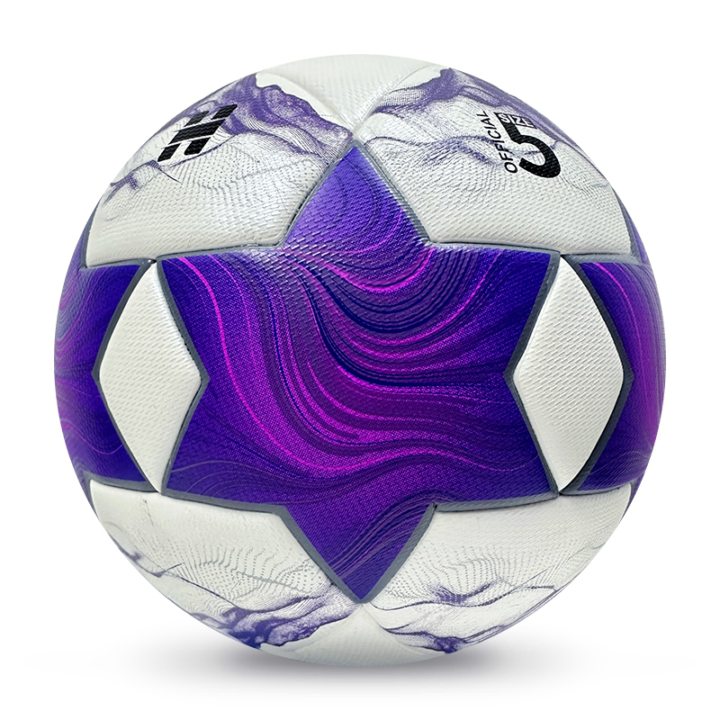 2025 High Quality Customized PU Foam Leather Football Ball Size 5 Popular Design for Sports Matches Training,Blue Arc Sports
