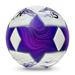 2025 High Quality Customized PU Foam Leather Football Ball Size 5 Popular Design for Sports Matches Training,Blue Arc Sports