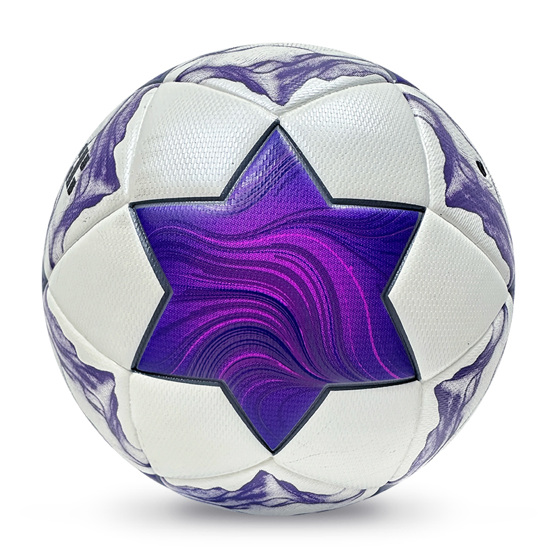 2025 High Quality Customized PU Foam Leather Football Ball Size 5 Popular Design for Sports Matches Training,Blue Arc Sports
