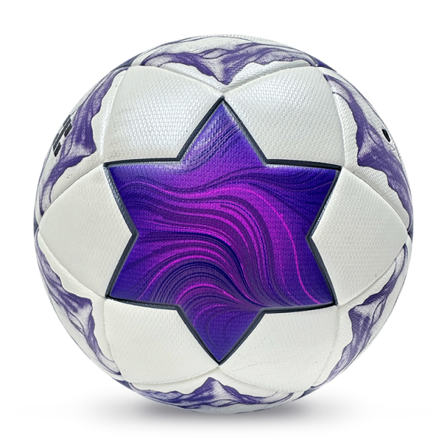 2025 High Quality Customized PU Foam Leather Football Ball Size 5 Popular Design for Sports Matches Training,Blue Arc Sports