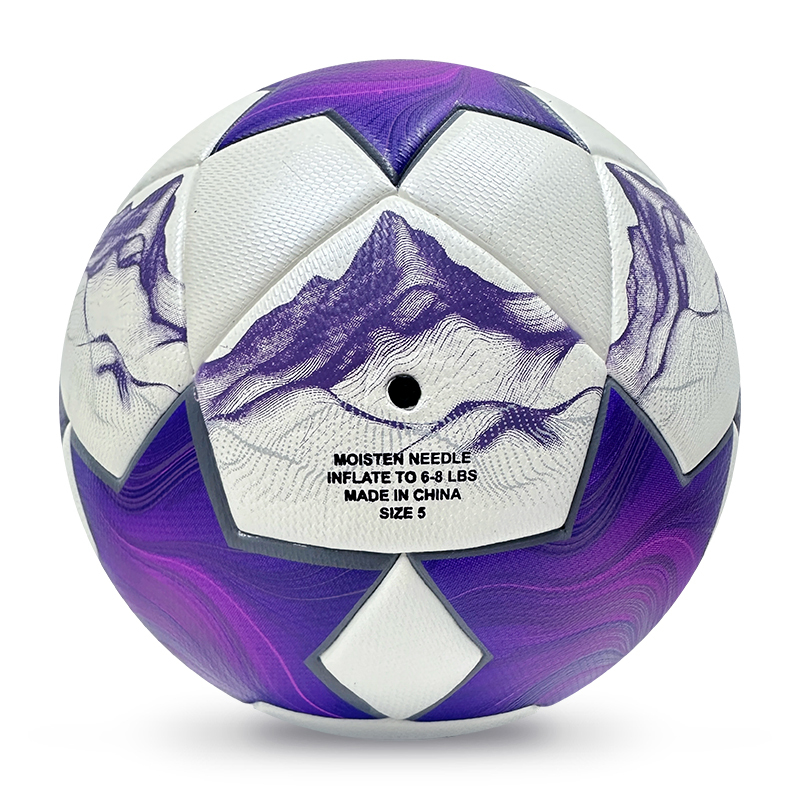2025 High Quality Customized PU Foam Leather Football Ball Size 5 Popular Design for Sports Matches Training,Blue Arc Sports
