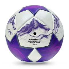2025 High Quality Customized PU Foam Leather Football Ball Size 5 Popular Design for Sports Matches Training,Blue Arc Sports