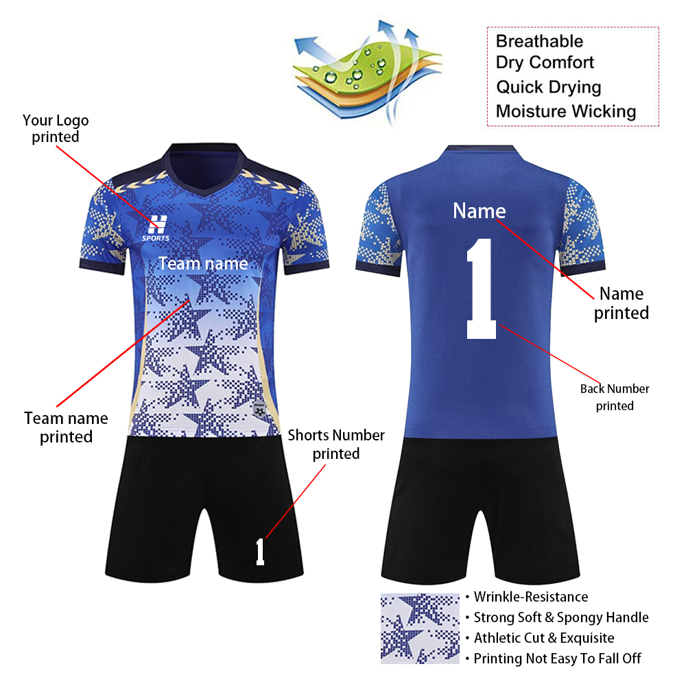 Euro 2025 High Quality Soccer Wear Top Style Football Jerseys Printed Name Men Adults Kids National Teams Focusing Germany,Blue Arc Sports